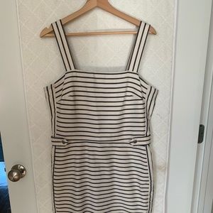 Banana Republic cream/blue stripe sundress.